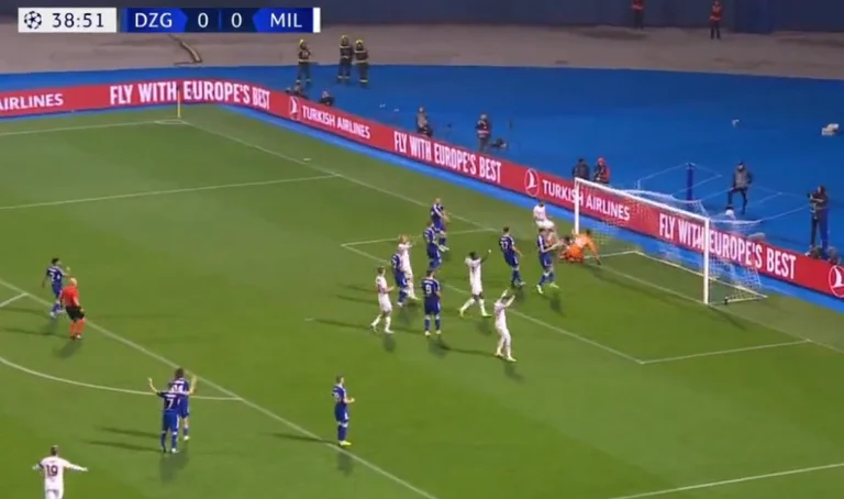 Qué hermoso objetivo este de AC Milan vs Dinamo Zagreb