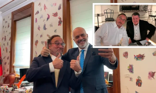James Belushi in Tirana, trifft Milaim Zeka und Edi Rama