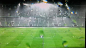 Elche's Stadium ist mit Wasser gefüllt wegen seiner Niederschlag, Vedat Muriqi, voraussichtlich heute Abend in diesem Bereich spielen