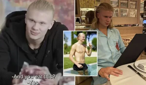 Erling Haaland suit une alimentation extrême pleine de nourriture que les autres ne mangent pas