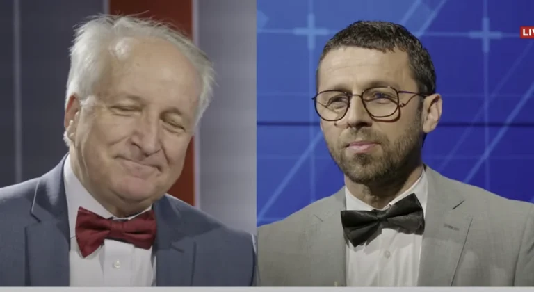 Gazetari Lani solidarizohet me Latifin, vesh fjongo gjatë intervistës me ministrin
