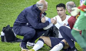 Das Video kommt heraus, wenn Ronaldo im tschechischen Spiel blutet.