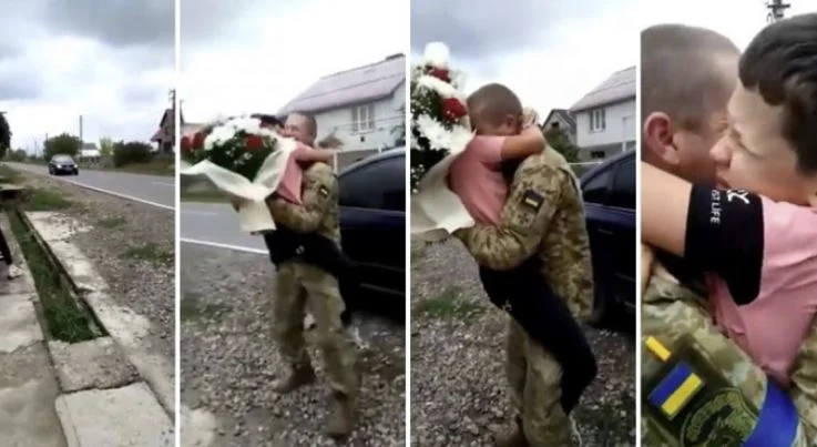 Exciting: The moment the Ukrainian soldier met his family in six months