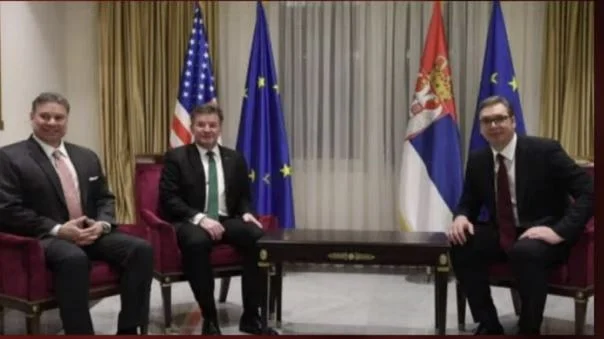 At these hours of the evening Serbia continues to be pressured by EU, US