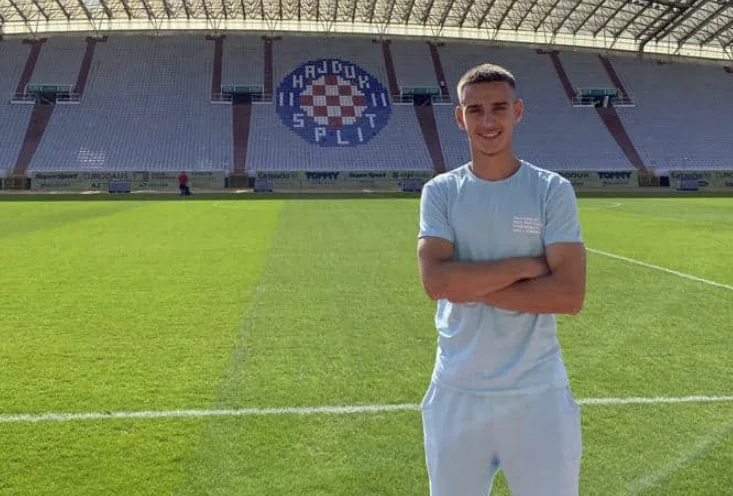 Giocatore di calcio Pristina Naji Berisha in prova al grande club croato