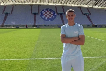 Priština Fußballspieler Naji Berisha auf der Probe auf Kroatiens großen Club