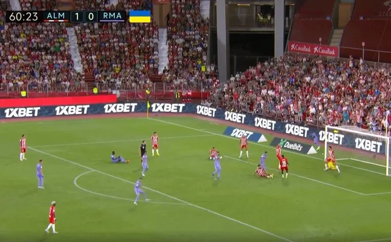 Real evens score against Almeria, marks Lucas Vazquez