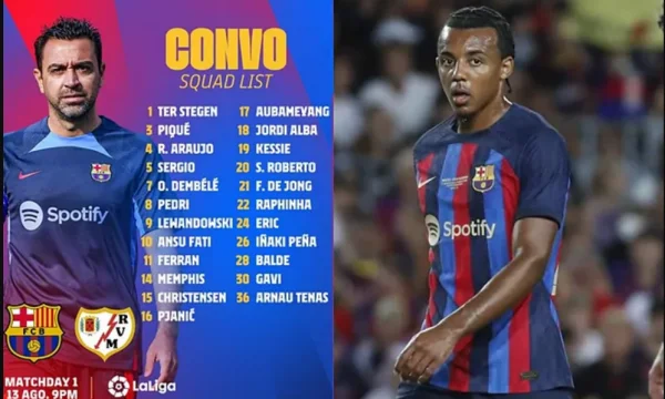 Xavi publie la liste des joueurs de Barcelone pour le match contre Rayo