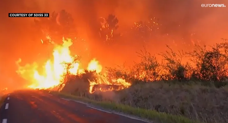 Les pompiers européens ensemble contre le feu en France