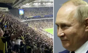U n EFA Sätze Fenerbahce nach türkischen Fans namens Wladimir Putins Name im Spiel gegen Dynamo Kiew