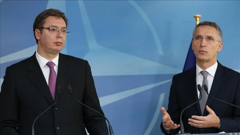 Stoltenberg calls Vuchy to the north too: We're willing to intervene if stability breaks down.