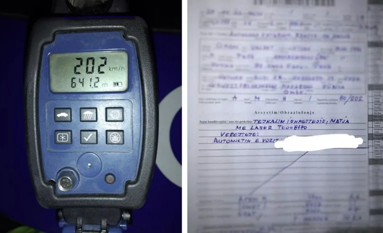 Kosovo flew 202 km/h into the restricted area by 80 km/h