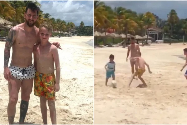 Mess makes the dream come true to 11-year-old: Playing soccer on the beach
