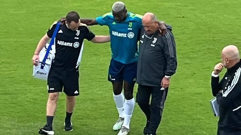 Pogba juventos in training, has problems with the knee