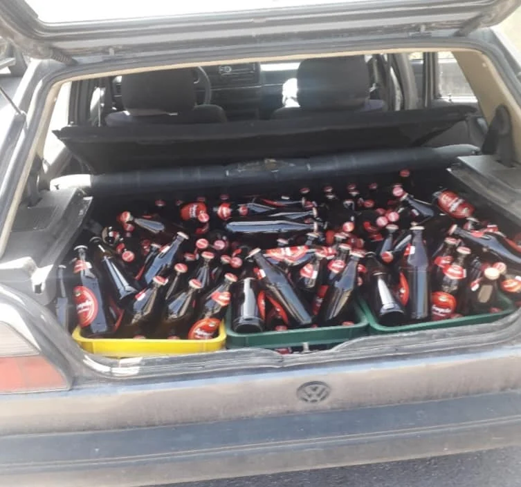 Kaphet Golf II full of Coca Cola, Fanta and beer smuggled from Serbia