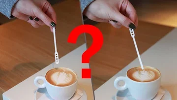 Solving the old dilemma: With which side of the spoon is coffee mixed?