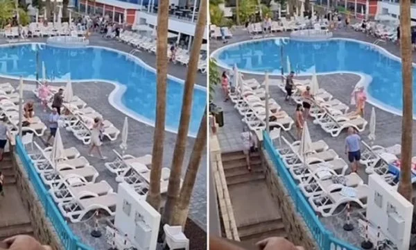 Pusher laufen am Morgen, um ihre zu fangen, Bilder vom Hotel werden viral