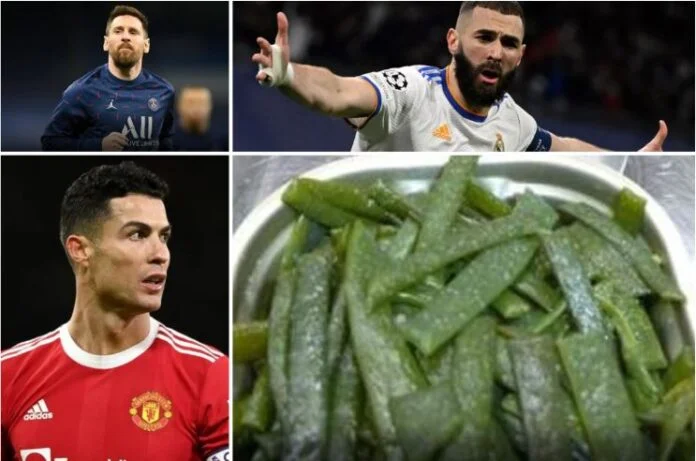 Rarement les aliments bizarres que Messia, Ronaldo et Benzema consomment