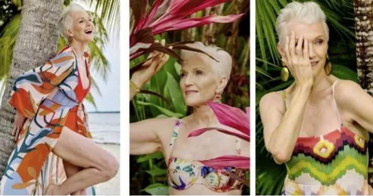 La madre de Elon Musk, 74, parece modelos