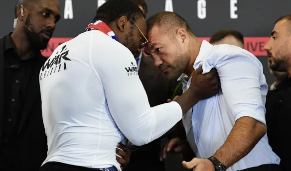 Almost a handful broke between Chisora and Pules in official measurements, and security is involved