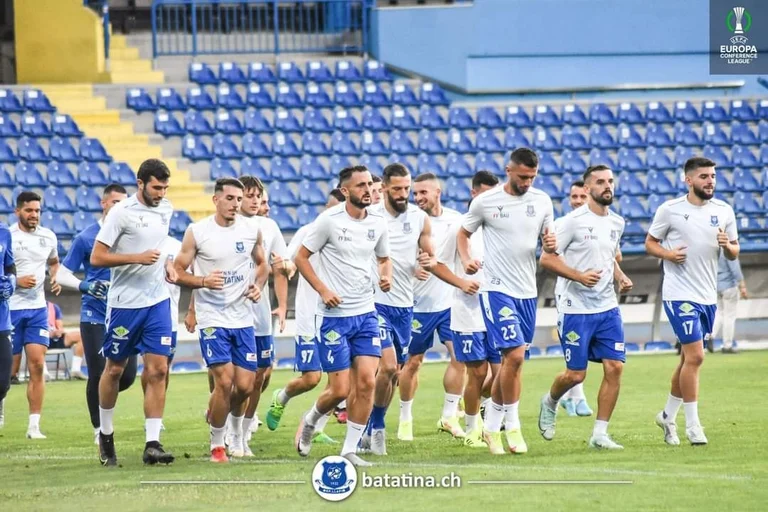 Lapi's official formation of the duel against Buduknost in Conference League