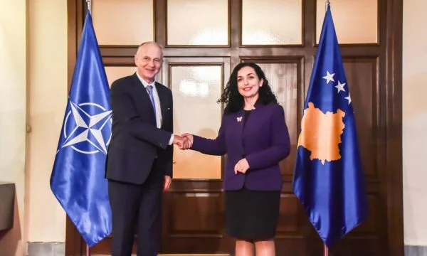 President Osmani relates what was discussed at meeting with NATO official