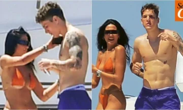 Le bigier albanais qui distrait Zanoiolos montre ce qui s'est passé sur le yacht avec le joueur romain