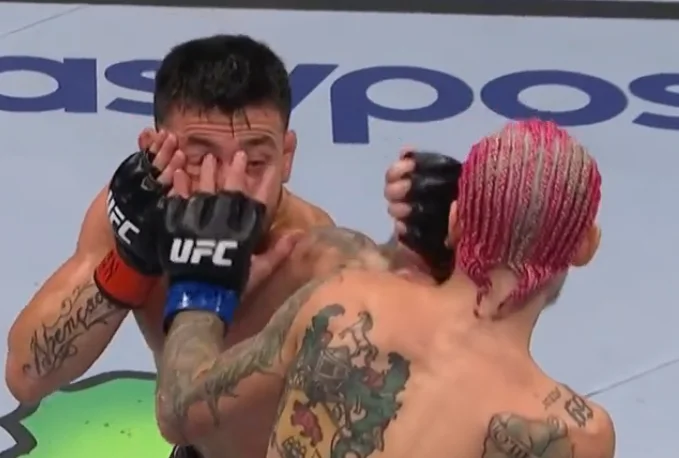 Video que sale UFC casi saca el ojo de su oponente