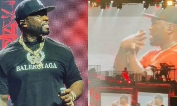 50 Cent makes eagle during concert
