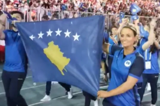 The entire stadium called the name KOSOVA at the opening of the Mediterranean Games