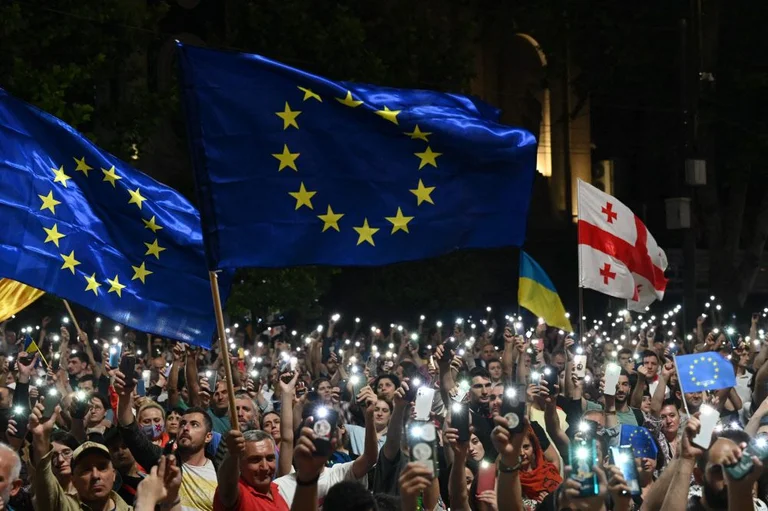 Over 120 thousand people protested yesterday in Georgia for EU membership