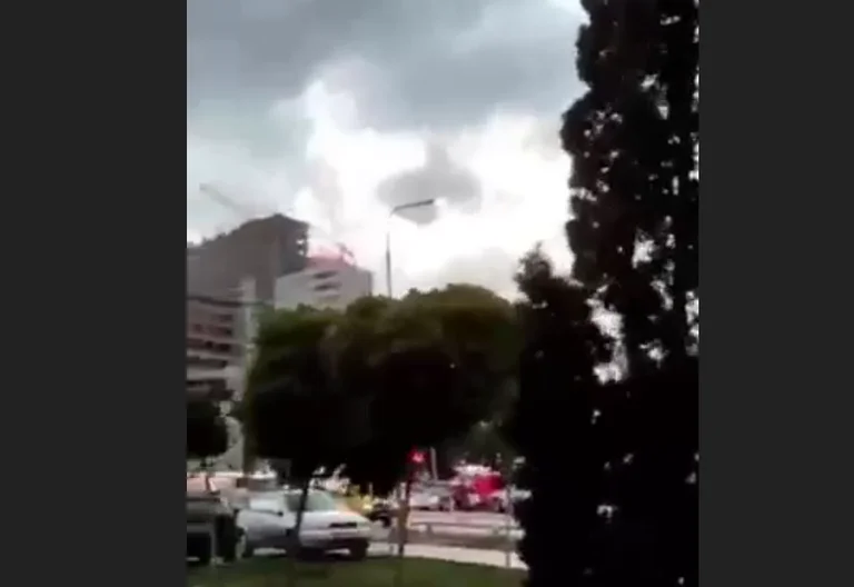 Weather destabilised, view of powerful storm in Pristina