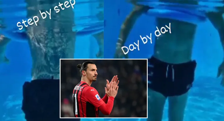 Zlatan is “crazed”, start walking into the pool after knee operation