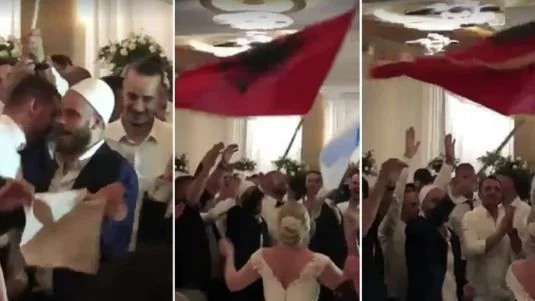 Premierliga's star's sister was married in Kosovo last night. The striker puts up his plis and tells the dancer.