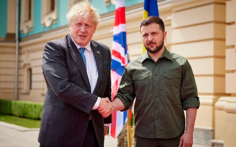 Johnson meets Zelensky. He's been telling him about the training for thousands of Ukrainian soldiers.