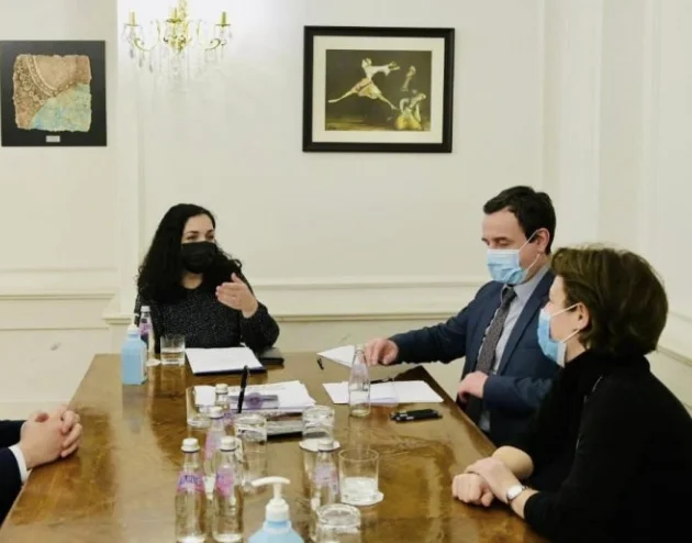 Osmani, Kurti, Gervala, Rizvanolli en el norte de Macedonia para el Foro Prespa
