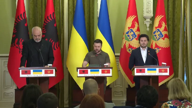 Zelenski at the conference with Abazovic Rama: Albania-Montenegro Supports Our Status as EU Candidate