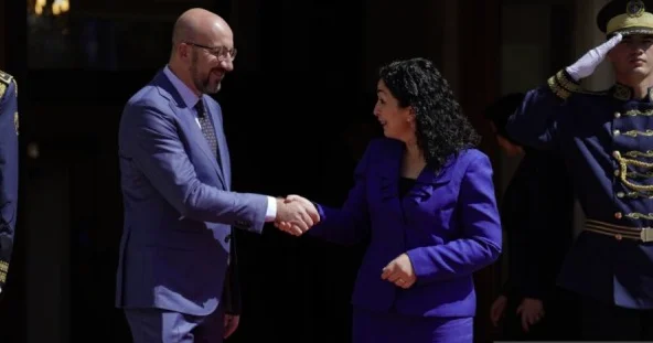 Osmani empfängt den Präsidenten des Europäischen Rates