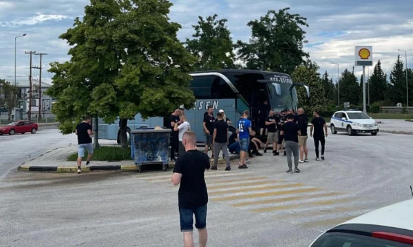 Fans from Dedana have arrived in Volos, Greece, ready to support Kosovo