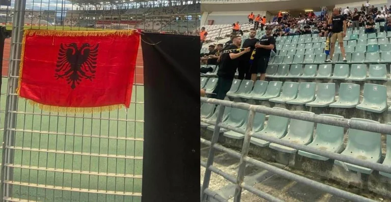 We're ready for Kosovo. There's no national flag missing in Greece's stadium.
