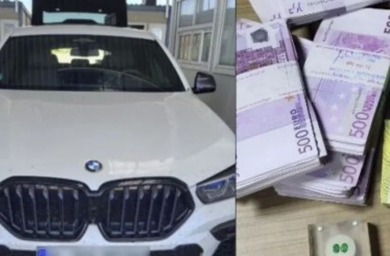 La police serbe a saisi près d'un million d'euros dans une BMW avec des plaques d'immatriculation allemandes au poste frontière de Presevo