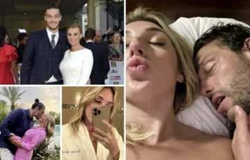 Liverpools Ex-Angriff erscheint mit einer anderen Nudo Frau im Bett vor der Hochzeit