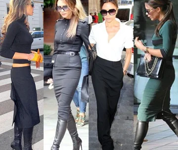 Victoria Beckham uses a very interesting trick to look longer than she is.
