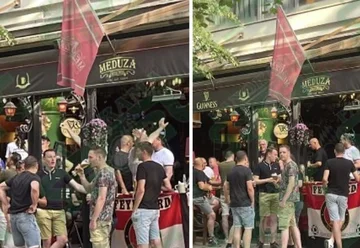 Problem Feyenorord Fans ein albanischer Polizist bleibt verletzt durch Zusammenstöße mit ihnen