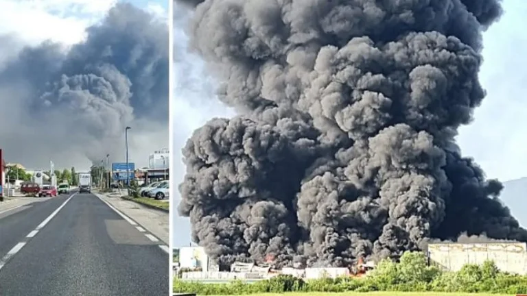 Major explosion in Bosnia's Bihaq, fire includes polisteroli factory