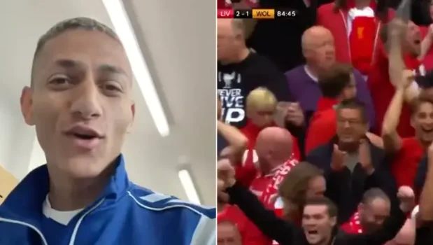 Richalison ridicules Liverpool fan dopo City ha vinto il titolo alla fine