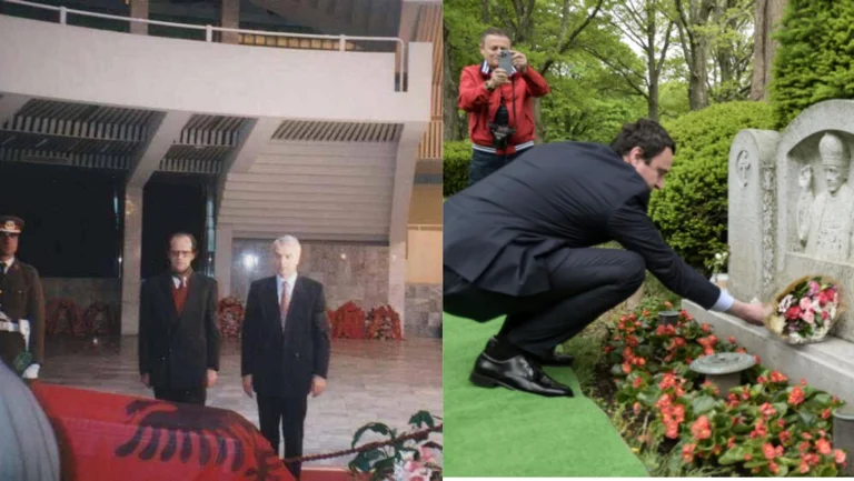 Hoti with Rugova photo stings Kurti, who visited Konica's grave, whose remains have returned to Albania 27 years ago