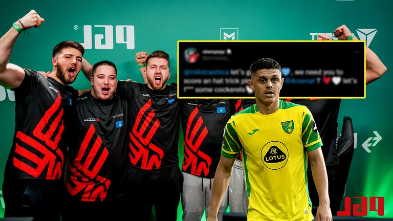 The player of Bad News Eagles with an interesting request to Rasica before the match against Tottenham