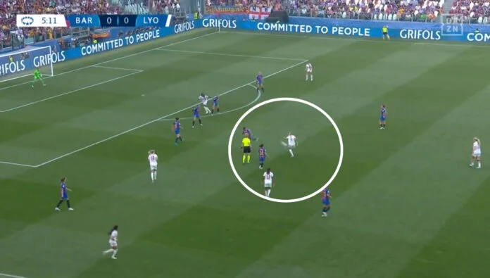 Well, what a goal that was, the Midfield of Lyons ripped off Barcelona's goal gate in the Champions final