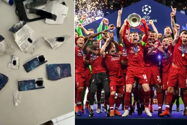 “Dog strappa il biglietto di gioco del fan.